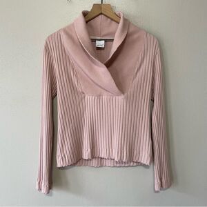 Nike Yoga Luxe Light Pink Ribbed Cover-Up - Size: Small